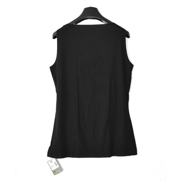 B0 NWT WOLFORD Aurora Black Sleeveless Pure Top Size L $125 - Picture 1 of 6